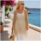 🏖️ÚLTIMO DÍA DE OFERTA ¡SOLO 9,99 £!🔥JCUK Chaqueta de verano de crochet metalizado: ligera, fluida y con un estilo impecable 🌊☀️