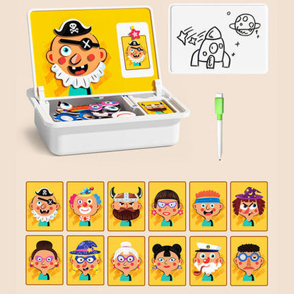 🎨 Puzzles Magnéticos de Vestir para Caras - Juego Educativo de Doble Cara para Niños, Ideal para Viajes y Aprendizaje Creativo ✨🧒