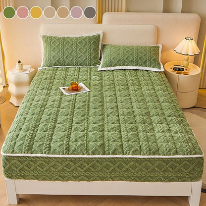 🛏️¡50% de descuento! Sábana ajustable cálida: franela cepillada, bolsillo profundo y esquinas antideslizantes para mayor comodidad en todas las estaciones. ❄️🛌