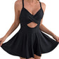🎁 NUEVO INGRESO - 50% DE DESCUENTO 💥 🩱 Traje de Bajo de Una Pieza con Recortes y Falda para Mujer