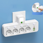 🔌¡49% de descuento! Adaptador de corriente europeo con 4 tomas de corriente: interruptores independientes, diseño compacto y máxima seguridad.