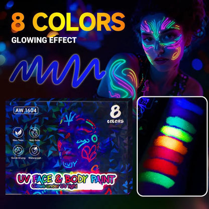 📢¡¡¡OFERTA ESPECIAL!!!✨Set de rotuladores fluorescentes UV para pintar la cara y el cuerpo