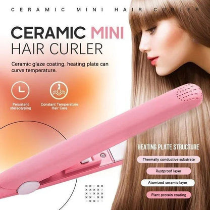 💇Rizador de cerámica profesional 2 en 1: calentamiento rápido de 30 segundos, control de temperatura inteligente para un cabello saludable