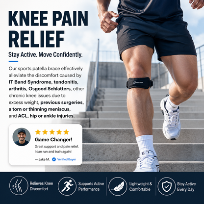 🏃 Rodillera deportiva – Correa ajustable y neopreno transpirable – Alivia el dolor de rodilla, estabiliza la rótula – perfecta para correr, ir al gimnasio o para el día a día 💪