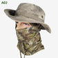 Sombrero de pesca de camuflaje 2 en 1 y envoltura de cuello de máscara