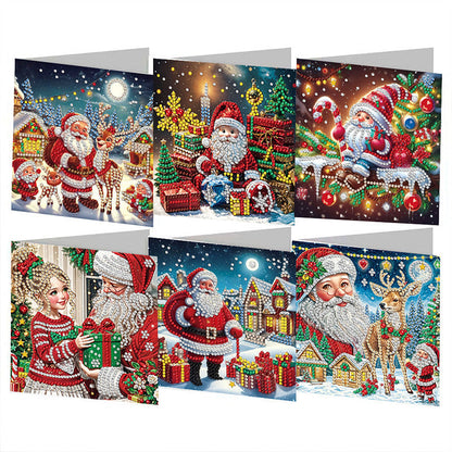 Tarjeta de moissanita DIY con dibujos animados navideños