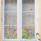 📢📢¡50% de descuento! Adhesivo para ventana con ramo floral colorido (se puede cortar a la medida)