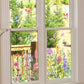 📢📢¡50% de descuento! Adhesivo para ventana con ramo floral colorido (se puede cortar a la medida)