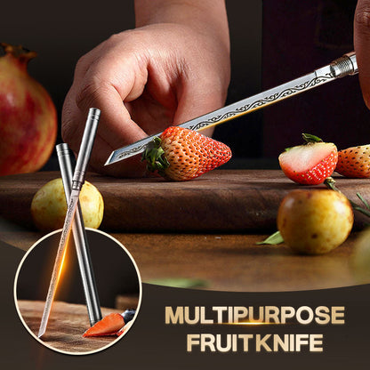 Cuchillo multiusos portátil para frutas con funda
