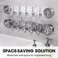 Organizador multifuncional y elegante con ganchos para colgar en la pared