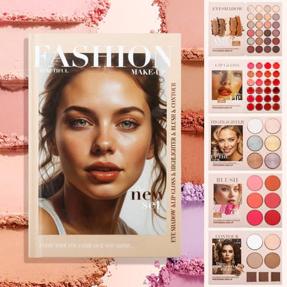 🔥Promoción de último día 50% de descuento💄Paleta de maquillaje estilo libro de 5 capas con 67 tonos profesionales