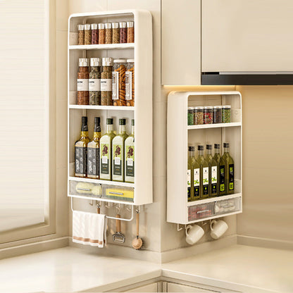 Estantes de almacenamiento de baño de pared con cajón