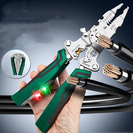 Pelacables Plegable Multifuncional con Probador de Voltaje
