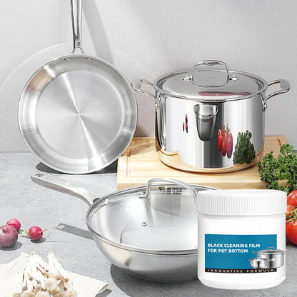 🔥 Pasta Desintegrante de Residuos Quemados - Limpieza Profunda para Ollas/Recipientes sin Rayar, Elimina Grasa y Carbonización en 5 Min 🧽✨