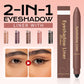 Delineador de sombras de ojos 2 en 1 con pincel difuminador
