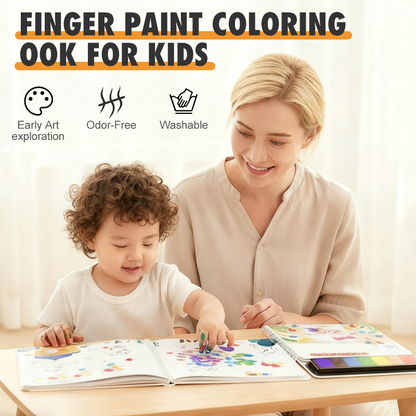 🔥¡Hasta agotar existencias! 40% de descuento!🎉 Libro para colorear con pintura de dedos para niños