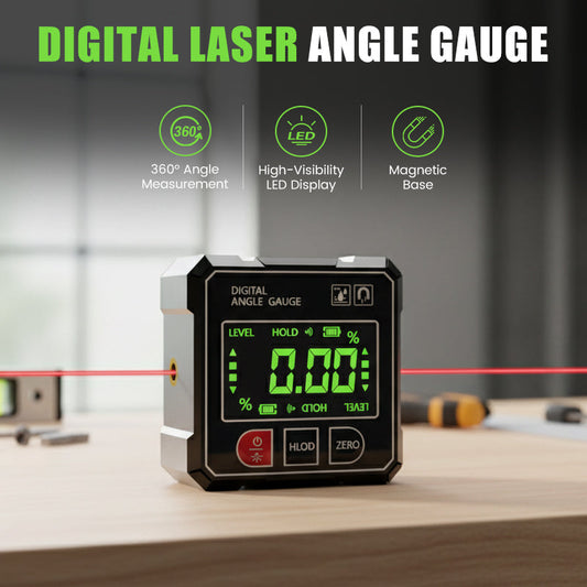 🔥Promoción por tiempo limitado 50% de descuento🔥Medidor de ángulos láser digital con base magnética de 4 lados