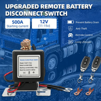 🔥Oferta Flash🔥Interruptor de Desconexión de Batería Inalámbrico Remoto (50% de DESCUENTO) – Dispositivo Antifugas