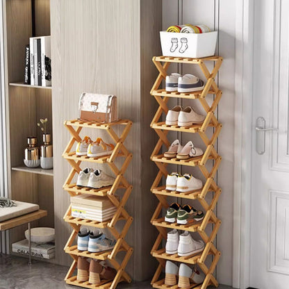 🔥¡50 % de descuento hasta agotar existencias!🎉Estante para zapatos plegable y resistente fabricado en bambú