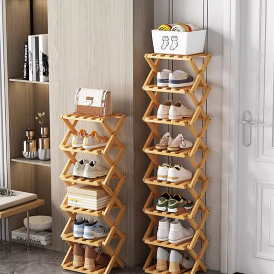 🔥¡50 % de descuento hasta agotar existencias!🎉Estante para zapatos plegable y resistente fabricado en bambú