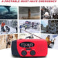 Radio de emergencia solar portátil multifuncional