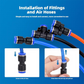 🔧🔗Kit de racores neumáticos de 1/4 pulgadas para mangueras de aire con conexión rápida ⚡🔧