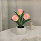 🌷 Lámpara de Tulipán LED, Luz Nocturna de Tulipán Simulado con Jarrón, Lámpara de Mesa, Decoración, Ideal para Hogar, Sala de Estar, Decoración de Mesa ✨