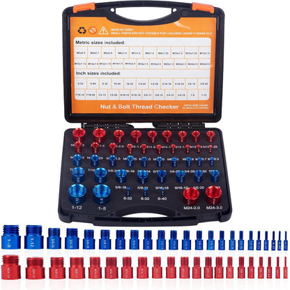 📢📢¡50% de descuento! Kit de comprobación de roscas para tuercas y pernos para inspección de pernos fijos o agujeros roscados.