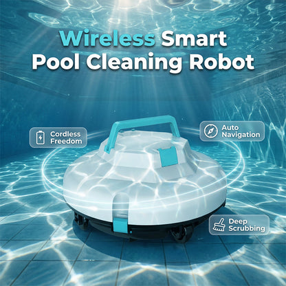 🤖¡Novedades con un 50 % de descuento!🌊Robot limpiador de piscinas | Sin cables · Potente succión · Navegación inteligente · Arranque con un solo toque · Cesta filtrante fácil de extraer🏖️