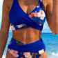 Bikini para Mujer de Tiro Alto con Estampado Floral