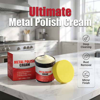 🥳2026 ¡VENTA CALIENTE🥳💞50K+ VENDIDO!✨🧼 ¡50% DE DESCUENTO! Crema pulidora de metales: elimina instantáneamente el óxido y el deslustre. Restaura el brillo del espejo en cobre, latón y acero inoxidable. ¡Un héroe de la cocina! 💪🔪