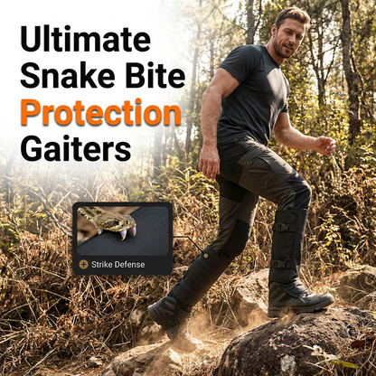 🐍 ¡OFERTA LIMITADA 50% OFF! ✨ Polainas Protectoras contra Mordeduras de Serpiente – Resistentes a Desgarros, Paneles de Armadura, Ajustables 🔧