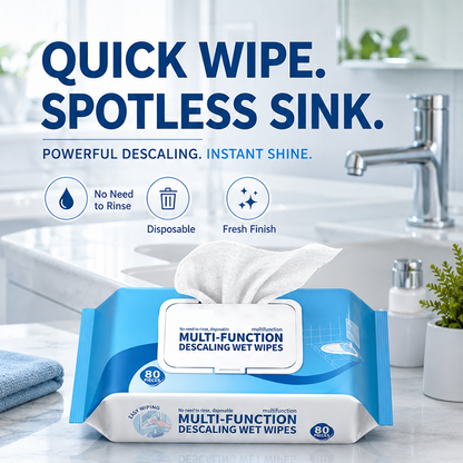 Toallitas limpiadoras descalcificadoras multifunción para baño