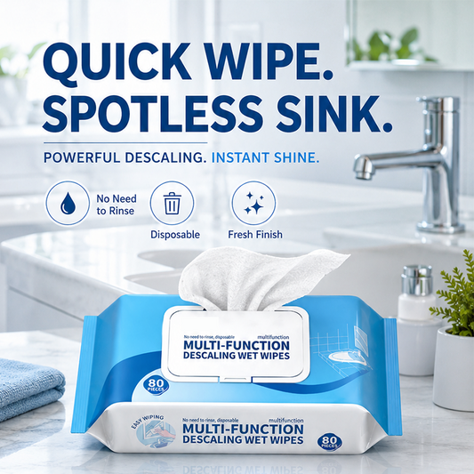 Toallitas limpiadoras descalcificadoras multifunción para baño