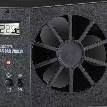Ventilador Solar para Ventanilla de Coche con Batería Recargable