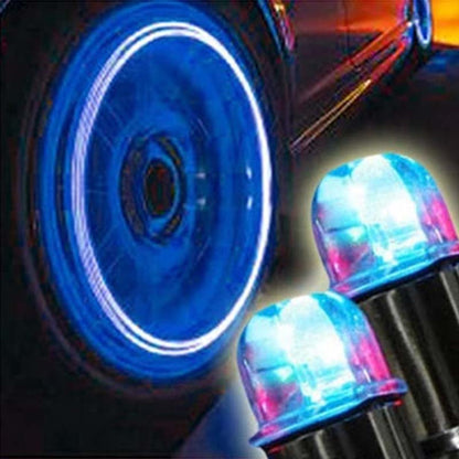 Luces LED para tapones de válvulas de coches y motocicletas