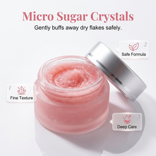 Exfoliante labial suave de fresa