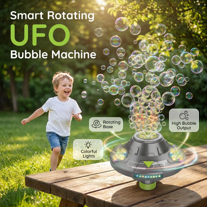 📢📢¡¡50% DE DESCUENTO!! ⏰Máquina de Burbujas UFO Giratoria Inteligente – Diversión Mágica al Aire Libre para Niños✨