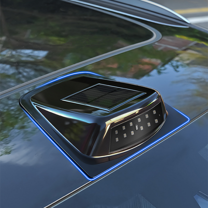 Solarbetriebene Diebstahlwarnleuchte für Autos
